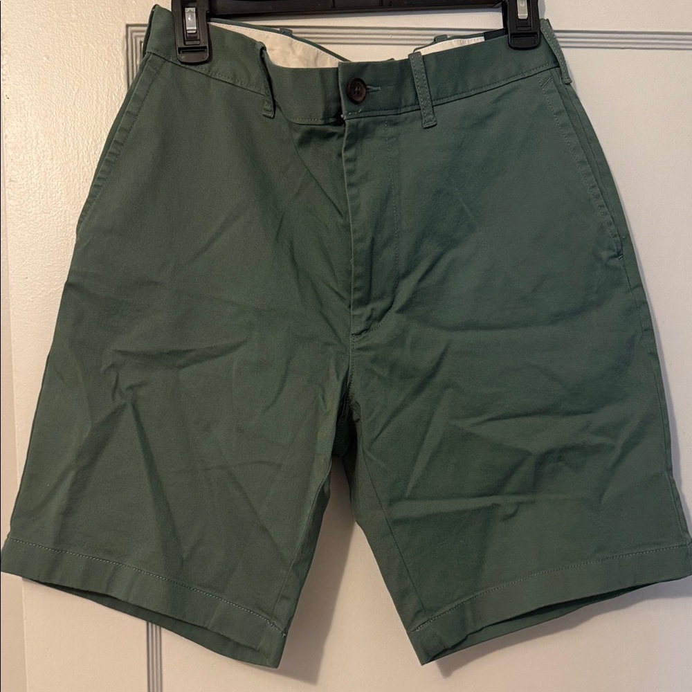 J. Crew Forest Green Flat Front Shorts